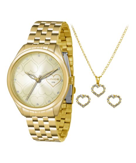Kit-de-Relogio-Analogico-Lince-Feminino---Colar---Par-de-Brincos---LRG4345L-K996C1KX-Dourado-8750307-Dourado_1