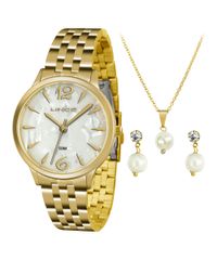 Kit-de-Relogio-Analogico-Lince-Feminino---Colar---Par-de-Brincos---LRGH047L-KT90B2KX--Dourado-8901950-Dourado_1