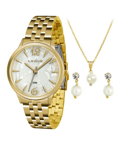 Kit-de-Relogio-Analogico-Lince-Feminino---Colar---Par-de-Brincos---LRGH047L-KT90B2KX--Dourado-8901950-Dourado_1