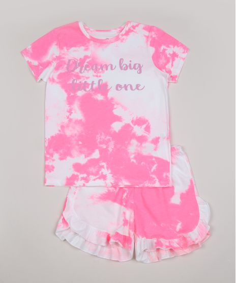 Pijama-Infantil--Dream-Big-Little-One--Estampado-Tie-Dye-Manga-Curta-Multicor-9957860-Multicor_1