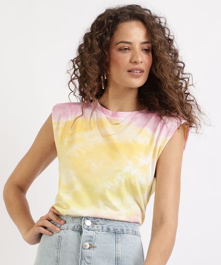 Regata-Feminina-Estampada-Tie-Dye-com-Ombreira-Decote-Redondo-Multicor-9956870-Multicor_1