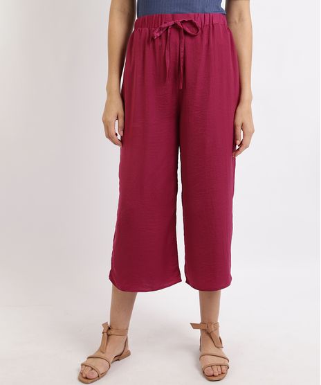Calca-Feminina-Pantacourt-com-Cordao--Rosa-9900761-Rosa_1
