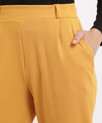 Calca-Feminina-Jogger-Cintura-Alta-Barra-Dobrada-Amarela-9948938-Amarelo_4
