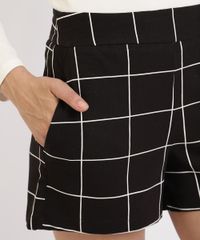 Short-Feminino-Estampado-Quadriculado--Preto-9825945-Preto_4
