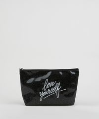Necessaire--Love-Yourself--com-Glitter-Preta-9949233-Preto_1