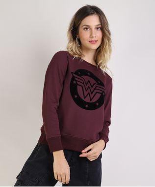 Blusao-de-Moletom-Felpado-Feminino-Mulher-Maravilha-Vinho-9952264-Vinho_1