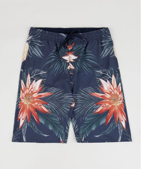 Bermuda-Surf-Masculino-Estampado-de-Folhagens-Multicor-9954501-Multicor_1