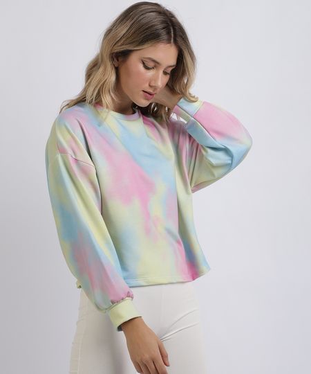 Blusao-de-Moletom-Feminino-Estampado-Tie-Dye-Decote-Redondo-Rosa-9955684-Rosa_1