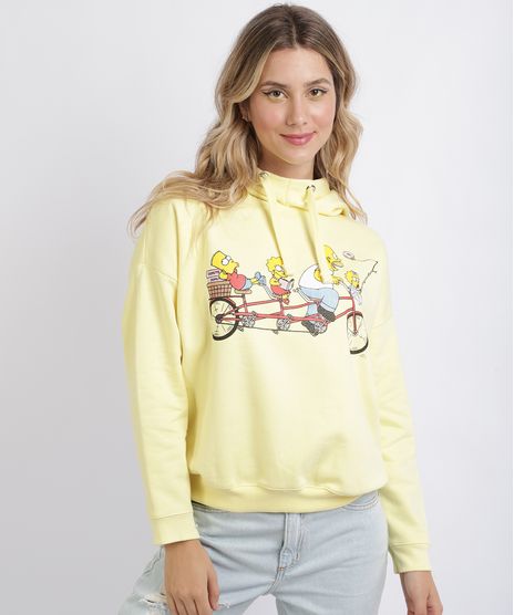 Blusao-de-Moletom-Felpado-Feminino-Os-Simpsons-com-Capuz-Amarelo-Claro-9954549-Amarelo_Claro_1