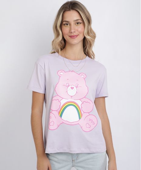 Blusa-Feminina-Ursinhos-Carinhosos-Manga-Curta-Lilas-9955679-Lilas_1