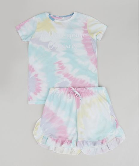 Pijama-Infantil-Estampado-Tie-Dye-Manga-Curta-Multicor-9957861-Multicor_1