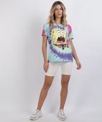 Blusa-Feminina-Bob-Esponja-Estampada-Tie-Dye-Manga-Curta-Multicor-9953769-Multicor_3