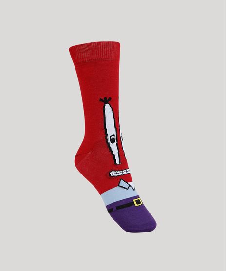 Meia-Masculina-Cano-Alto-Seu-Sirigueijo-Bob-Esponja-Vermelha-9957146-Vermelho_1