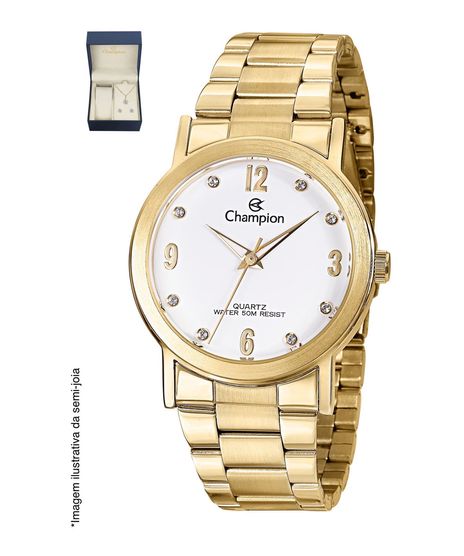 Kit-de-Relogio-Analogico-Champion-Feminino--Colar---Brinco---CN29025W-Dourado-9921341-Dourado_1