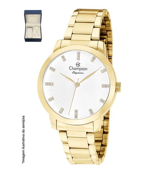 Kit-de-Relogio-Analogico-Champion-Feminino--Colar---Brinco---CN25261W-Dourado-9889501-Dourado_1