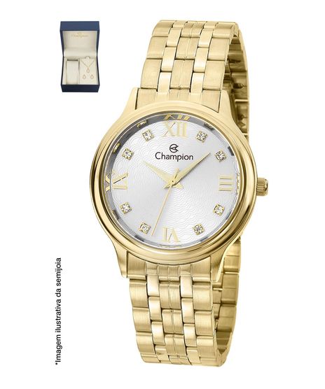 Kit-de-Relogio-Analogico-Champion-Feminino--Colar---Brinco---CN25494B-Dourado-9890020-Dourado_1