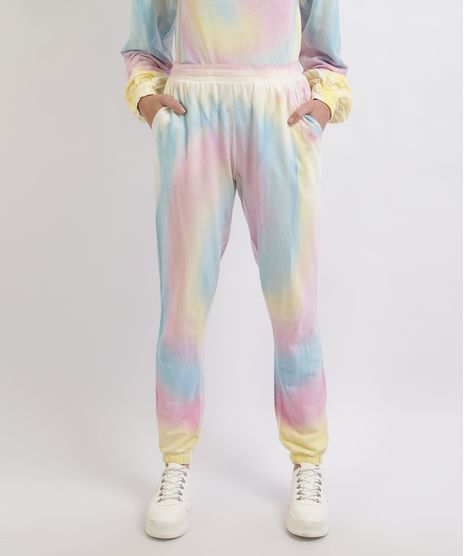 Calca-de-Moletom-Feminina-Mindset-Felpada-Jogger-Estampada-Tie-Dye-Cintura-Alta-Multicor-9955881-Multicor_1