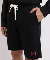 Bermuda-de-Moletom-Masculina-Rosto-Feliz-Preto-9958578-Preto_4