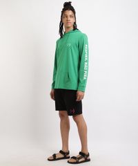 Camiseta-Masculina--Respira-Nao-Pira--com-Bolso-e-Capuz-Manga-Longa-Verde-9959849-Verde_3