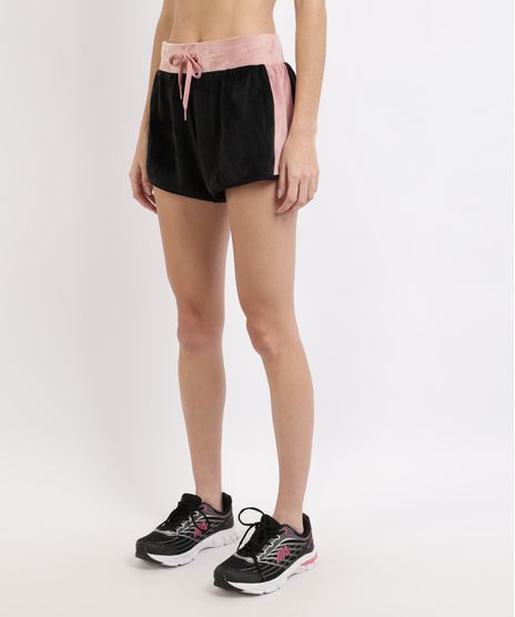 Short-de-Plush-Feminino-Ace-Cos-com-Cadarco-e-Faixa-Lateral-Preto-9794322-Preto_1