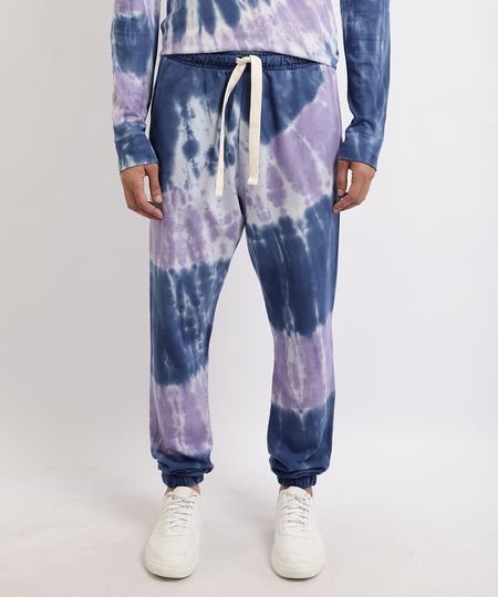 Calca-de-Moletom-Masculina-Jogger-Estampada-Tie-Dye-Com-Bolsos-Azul-9958645-Azul_1 Calca-de-Moletom-Masculina-Jogger-Estampada-Tie-Dye-Com-Bolsos-Azul-9958645-Azul_1