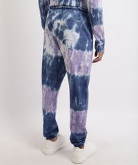 Calca-de-Moletom-Masculina-Jogger-Estampada-Tie-Dye-Com-Bolsos-Azul-9958645-Azul_2