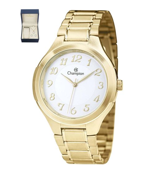 Kit-de-Relogio-Analogico-Champion-Feminino---Colar---Brinco---CN20140W-JSL016-Dourado-8649876-Dourado_1