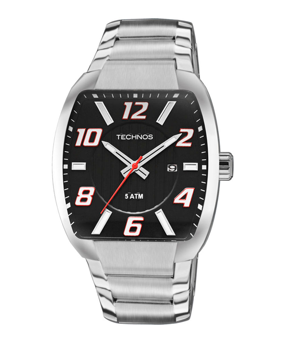 Relógio Analógico Technos Masculino - 2115KLL/1P Prateado Relógio Analógico Technos Masculino - 2115KLL/1P Prateado