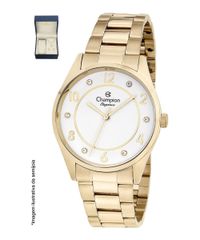 Kit-de-Relogio-Analogico-Champion-Feminino---Colar---Brinco---CN25690B-Dourado-9890023-Dourado_1