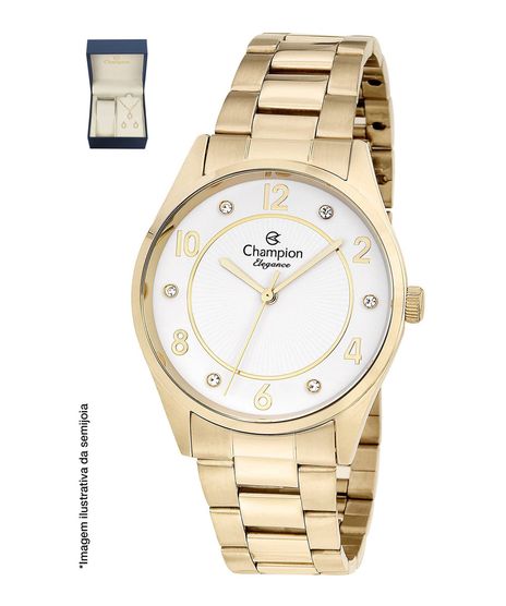 Kit-de-Relogio-Analogico-Champion-Feminino---Colar---Brinco---CN25690B-Dourado-9890023-Dourado_1