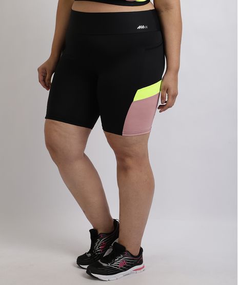 Short-Feminino-Plus-Size-Esporte-Ace-com-Recorte-Lateral-Cintura-Alta-Preta-9958595-Preto_1
