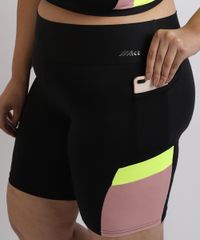 Short-Feminino-Plus-Size-Esporte-Ace-com-Recorte-Lateral-Cintura-Alta-Preta-9958595-Preto_4