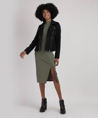 Vestido-Feminino-Midi-Halter-Neck-Canelado-com-Fenda-Gola-Alta-Verde-Militar-9611887-Verde_Militar_1_3