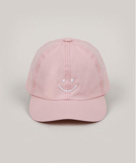 Bone-de-Sarja-Masculino-com-Bordado-Rosa-9957460-Rosa_1