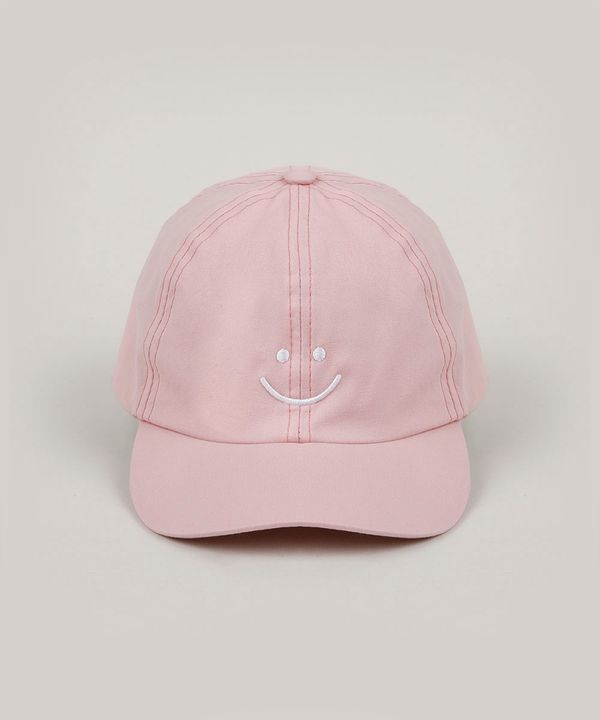 Boné de Sarja Masculino com Bordado Rosa Único