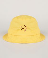 Chapeu-de-Sarja-Masculino-Bucket-com-Bordado-Amarelo-Claro-9957462-Amarelo_Claro_1
