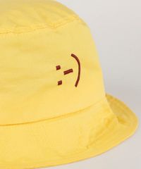 Chapeu-de-Sarja-Masculino-Bucket-com-Bordado-Amarelo-Claro-9957462-Amarelo_Claro_3