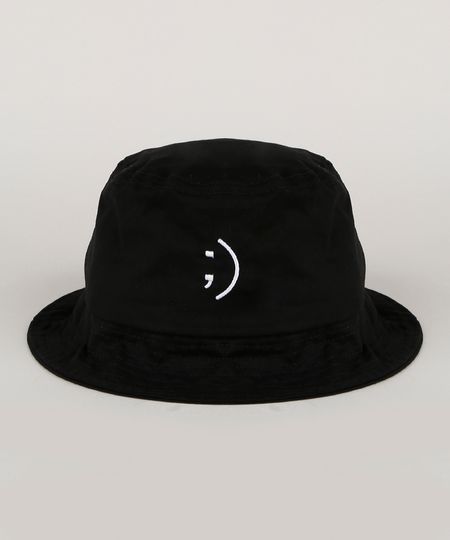 Chapeu-de-Sarja-Masculino-Bucket-com-Bordado-Preto-9957462-Preto_1