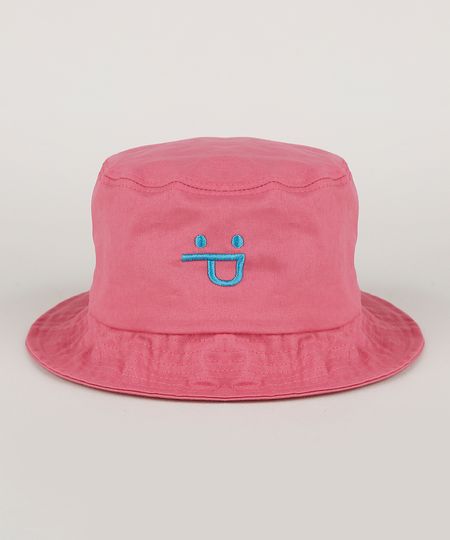 Chapeu-de-Sarja-Masculino-Bucket-com-Bordado-Rosa-9957462-Rosa_1