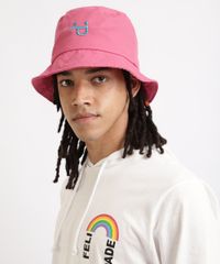 Chapeu-de-Sarja-Masculino-Bucket-com-Bordado-Rosa-9957462-Rosa_2