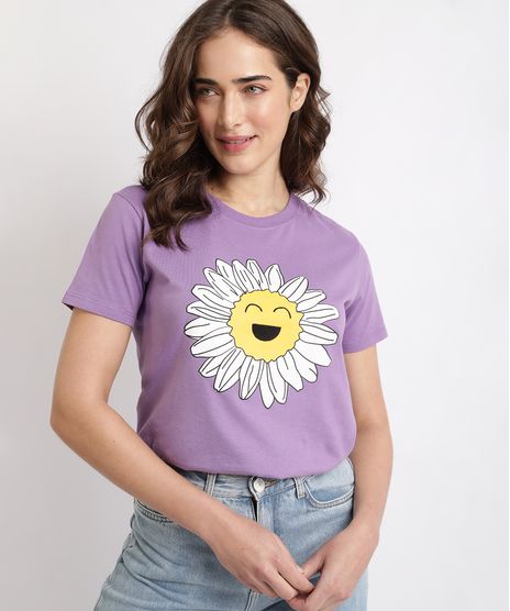 T-shirt-Feminina-Mindset--Margarida--Manga-Curta-Decote-Redondo-Lilas-9962296-Lilas_1