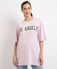 T-shirt-Feminina-Mindset--Los-Angeles--Manga-Curta-Decote-Redondo-Rosa-Claro-9960577-Rosa_Claro_1