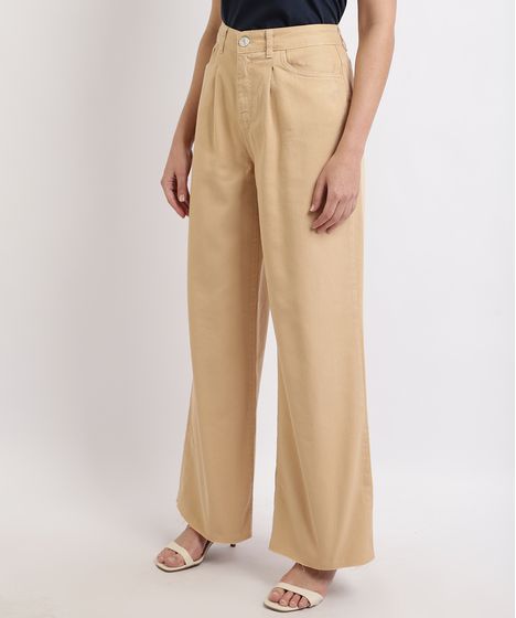 calça sarja reta feminina