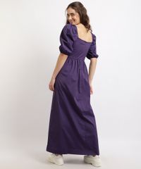 Vestido-Feminino-Mindset-Longo-Manga-3-4-Bufante-Decote-Princesa-Roxo-9962197-Roxo_2 Vestido-Feminino-Mindset-Longo-Manga-3-4-Bufante-Decote-Princesa-Roxo-9962197-Roxo_2
