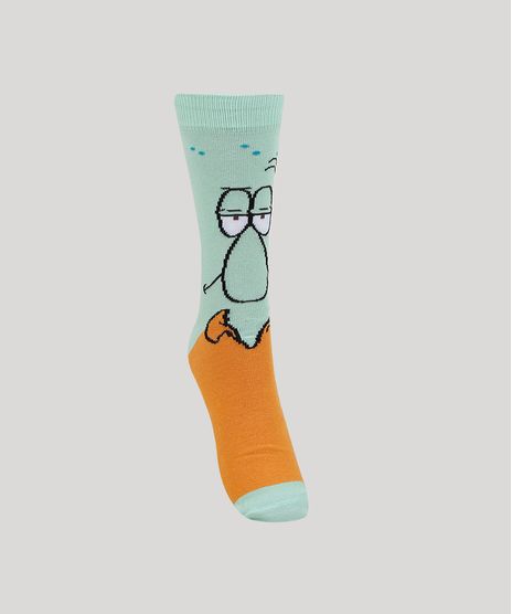Meia-Masculina-Cano-Alto-Lula-Molusco-Bob-Esponja-Verde-9957145-Verde_1