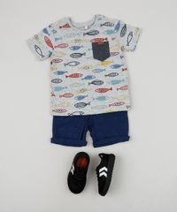 Camiseta-Infantil-Estampada-de-Peixes-com-Bolso-Manga-Curta-Cinza-9947890-Cinza_3