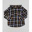 Camisa-Infantil-Estampada-Xadrez-em-Flanela-com-Bolso-e-Capuz--Amarela-9808438-Amarelo_1