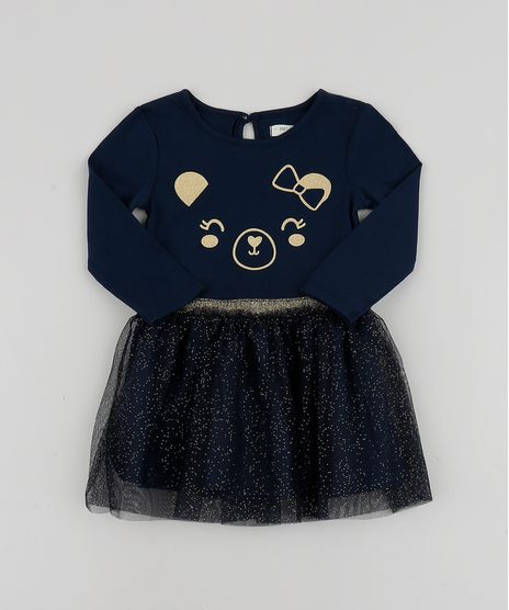 Vestido-Infantil-Ursinho-Manga-Longa-com-Tule-Azul-Marinho-9818773-Azul_Marinho_1