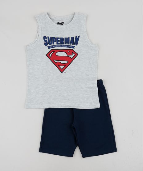 Conjunto-Infantil-de-Regata---Bermuda-Super-Homem-em-Moletom-Cinza-9953309-Cinza_1