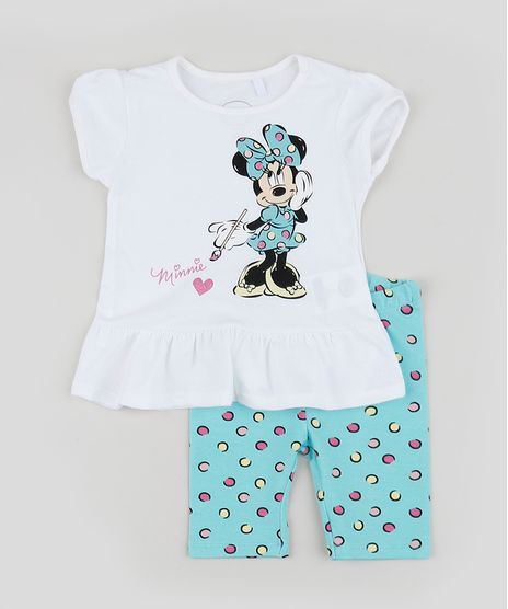 Conjunto-Infantil-Blusa-Minnie-com-Babado-Manga-Curta---Bermuda-Estampada-Poa-Branca-9954160-Branco_1